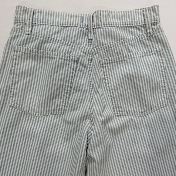 Abercrombie & Fitch Striped Wide Leg Jeans | Button Fly | Frayed Hem | NWT | 28 - Picture 8 of 12
